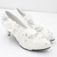 3D Floral White Lace High Heels