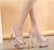 Sexy Super High Heels Stiletto Waterproof Platform Slippers