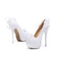 Wedding Shoes Lace Flower Pearl Women's High Heels