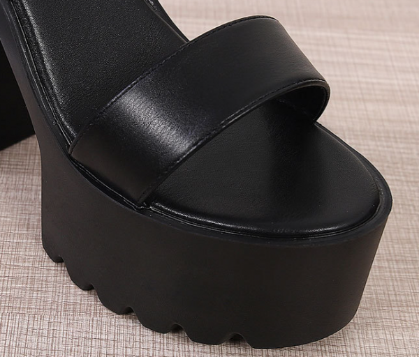 14cm Chunky Heel Waterproof Platform Pole Dance High Heels