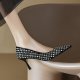 Black Rhinestone French Sheepskin Pointed Fine Heel Small High Heels